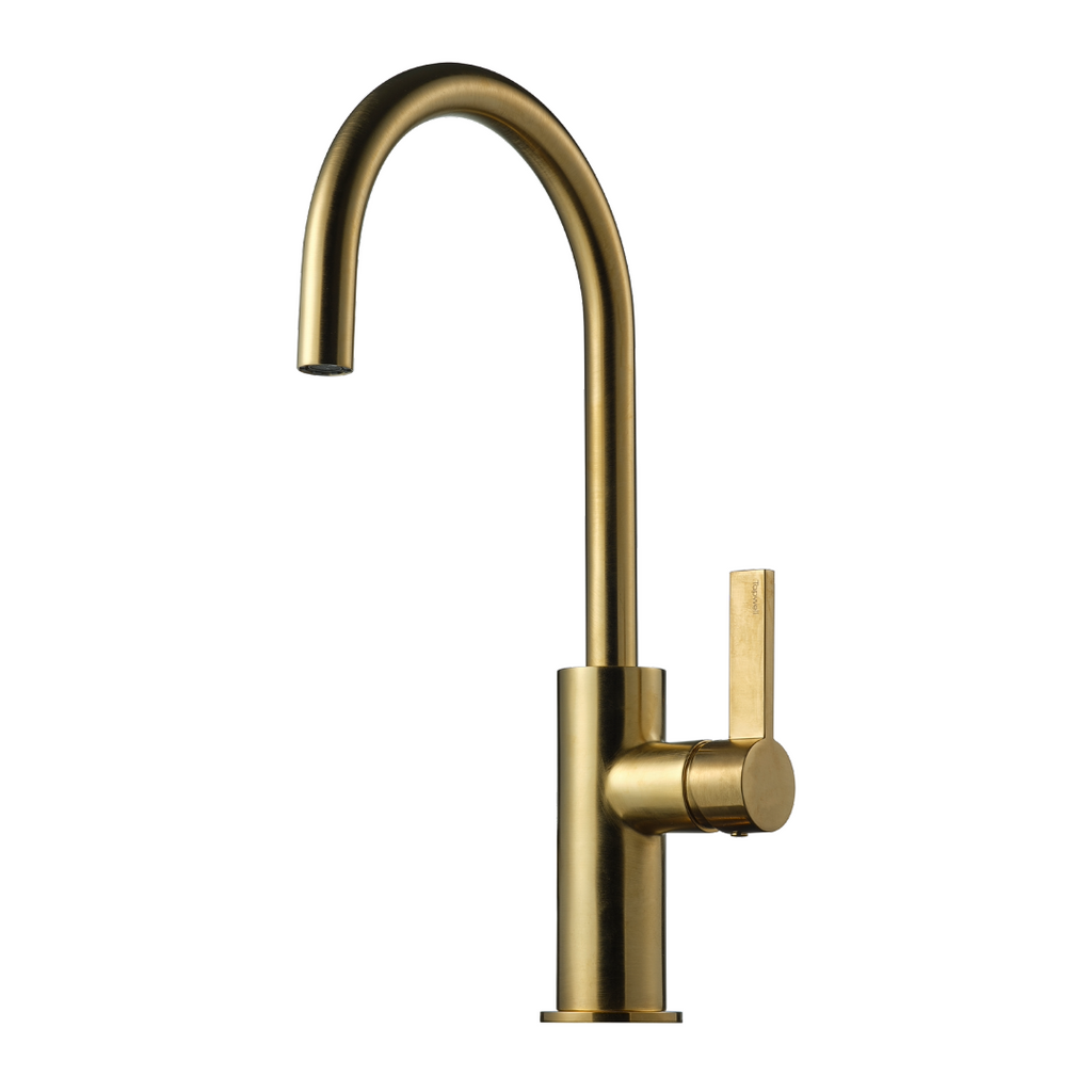 TapwellARM180 Staande Keukenkraan met Brushed Honey Gold afwerking