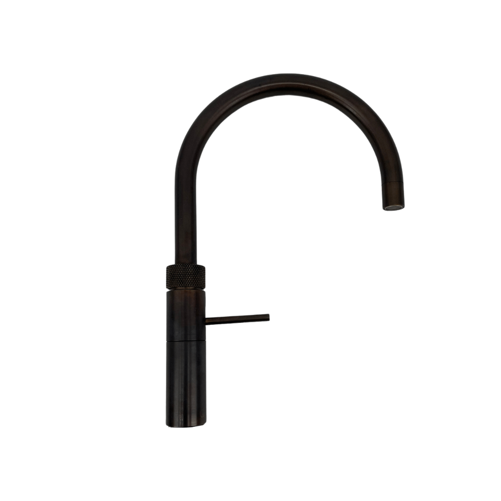 De Messing Brons Fusion Round Quooker keukenkraan van de Basic Collectie 